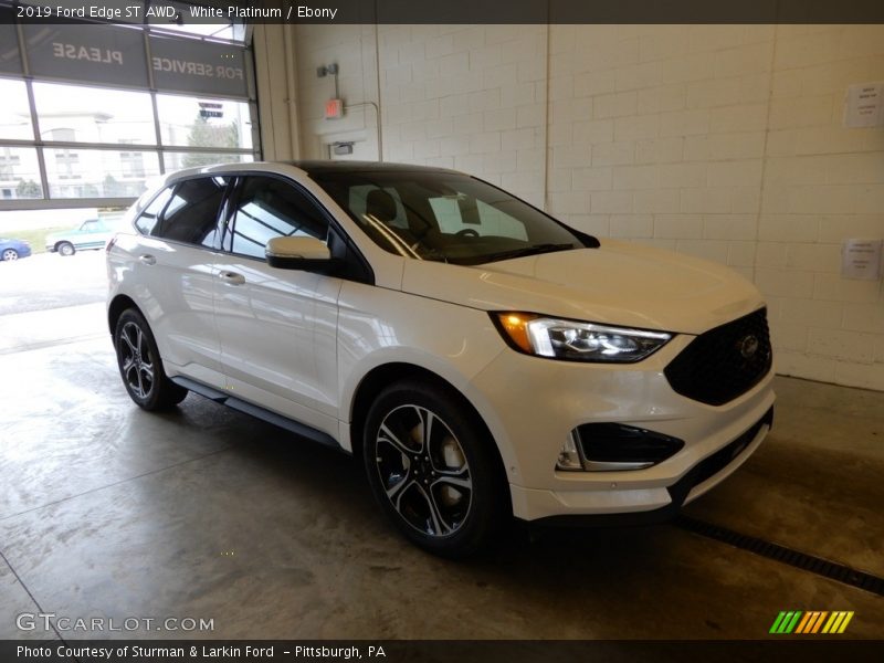 White Platinum / Ebony 2019 Ford Edge ST AWD