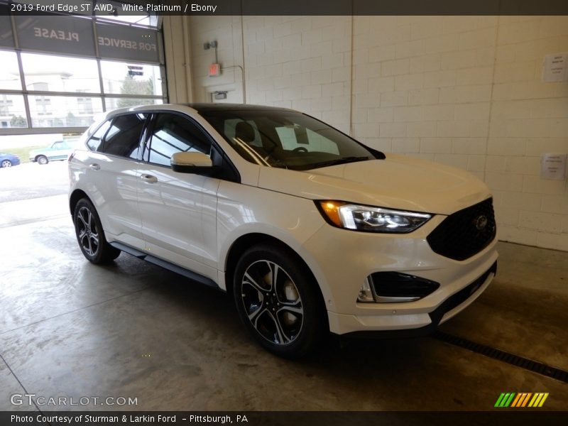 White Platinum / Ebony 2019 Ford Edge ST AWD