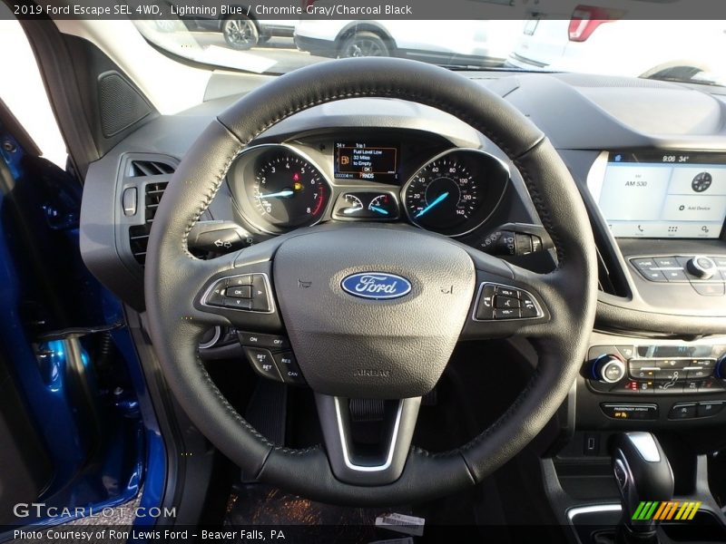 Lightning Blue / Chromite Gray/Charcoal Black 2019 Ford Escape SEL 4WD