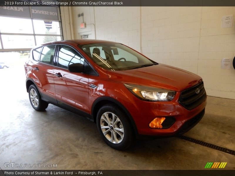 Sedona Orange / Chromite Gray/Charcoal Black 2019 Ford Escape S