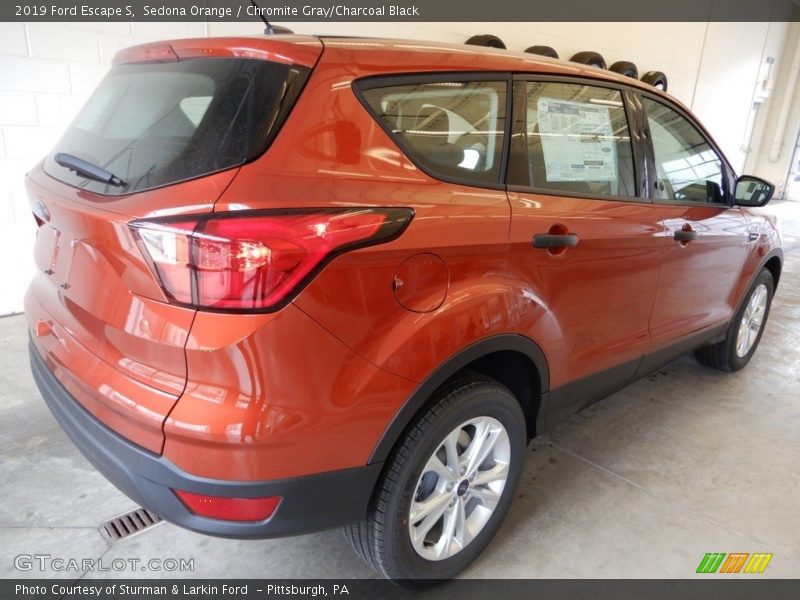 Sedona Orange / Chromite Gray/Charcoal Black 2019 Ford Escape S