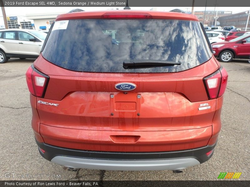 Sedona Orange / Medium Light Stone 2019 Ford Escape SEL 4WD