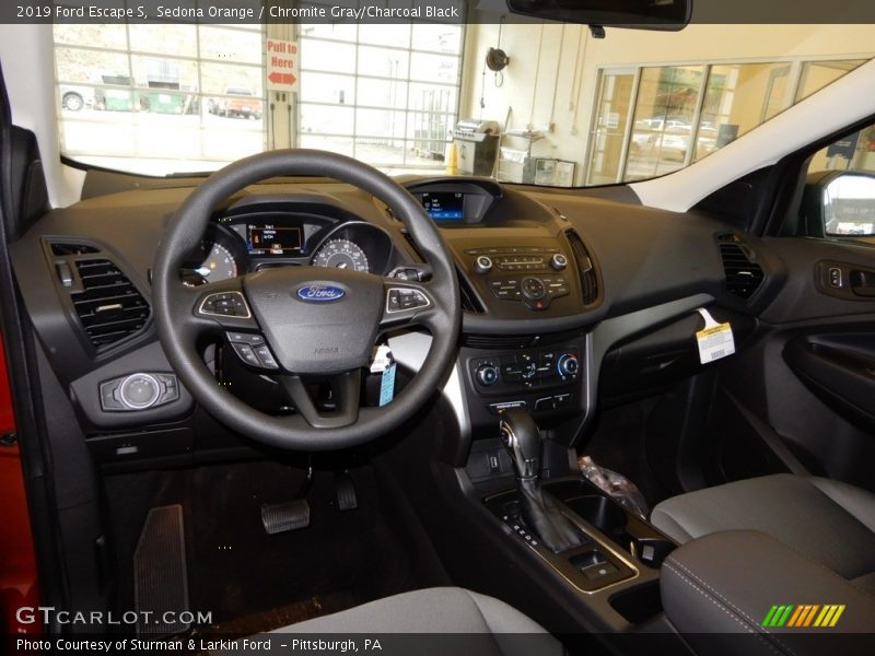 Sedona Orange / Chromite Gray/Charcoal Black 2019 Ford Escape S