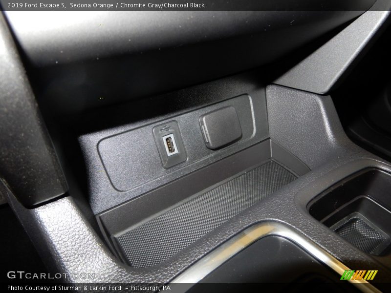 Sedona Orange / Chromite Gray/Charcoal Black 2019 Ford Escape S
