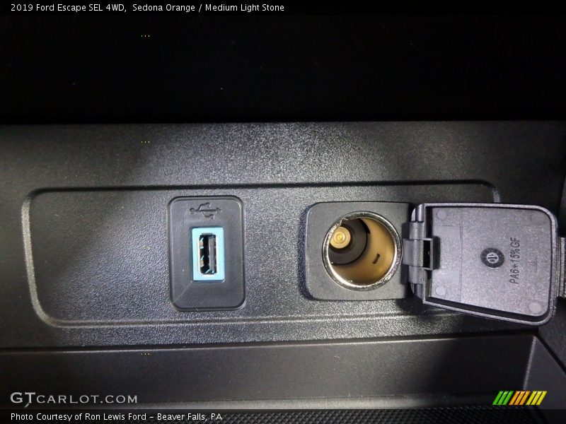Sedona Orange / Medium Light Stone 2019 Ford Escape SEL 4WD