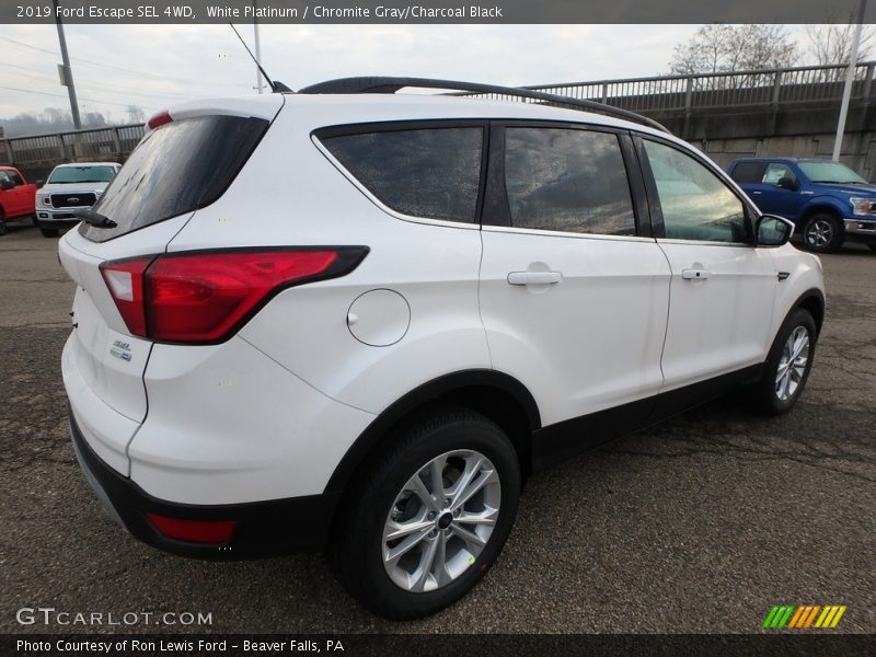 White Platinum / Chromite Gray/Charcoal Black 2019 Ford Escape SEL 4WD