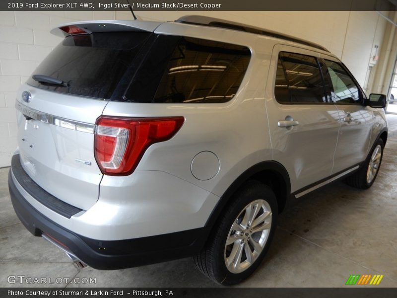 Ingot Silver / Medium Black/Desert Copper 2019 Ford Explorer XLT 4WD