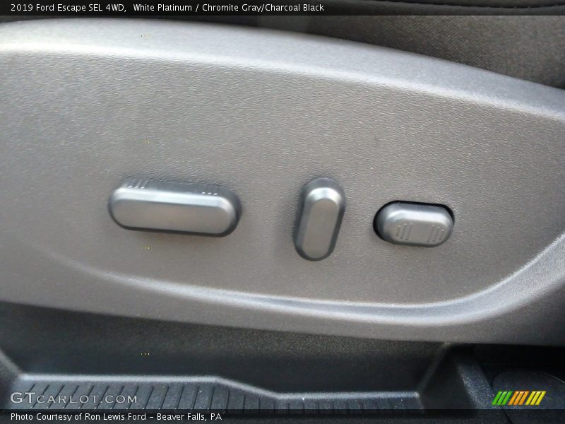 White Platinum / Chromite Gray/Charcoal Black 2019 Ford Escape SEL 4WD