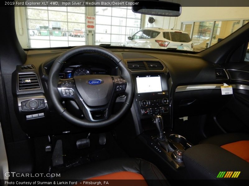 Ingot Silver / Medium Black/Desert Copper 2019 Ford Explorer XLT 4WD