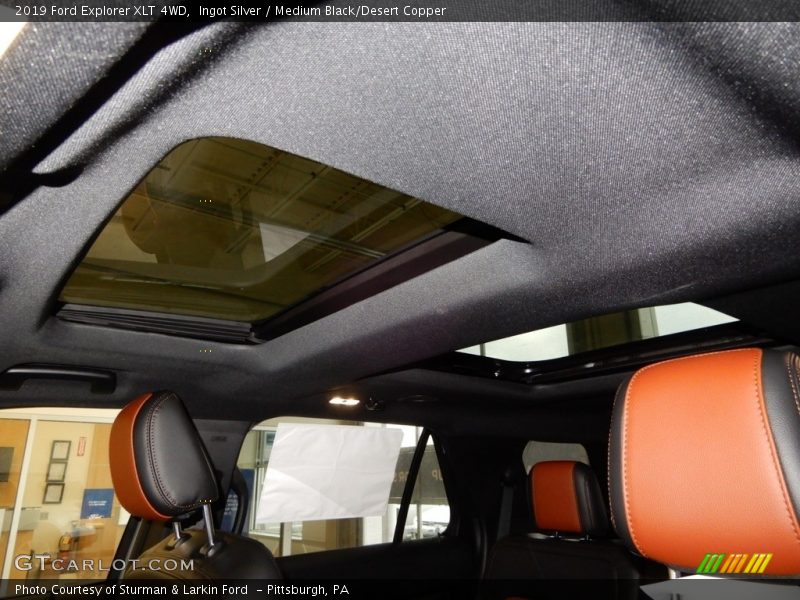 Ingot Silver / Medium Black/Desert Copper 2019 Ford Explorer XLT 4WD
