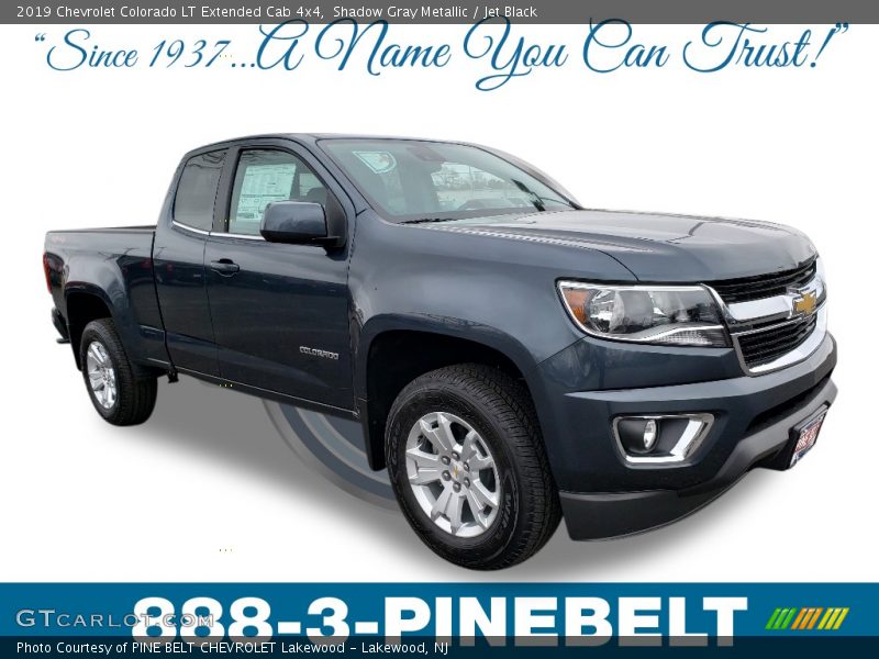Shadow Gray Metallic / Jet Black 2019 Chevrolet Colorado LT Extended Cab 4x4