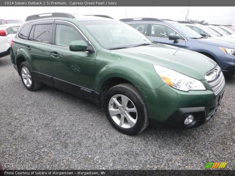 Cypress Green Pearl / Ivory 2014 Subaru Outback 2.5i Premium