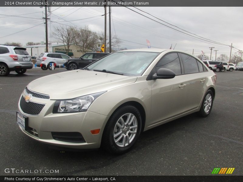 Champagne Silver Metallic / Jet Black/Medium Titanium 2014 Chevrolet Cruze LS