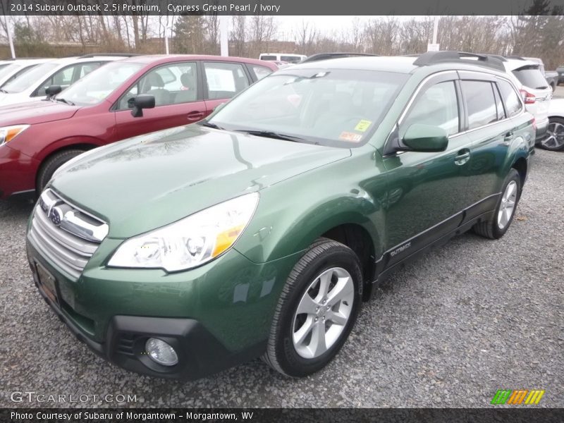 Cypress Green Pearl / Ivory 2014 Subaru Outback 2.5i Premium