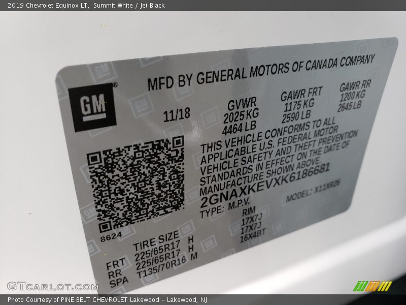 Summit White / Jet Black 2019 Chevrolet Equinox LT