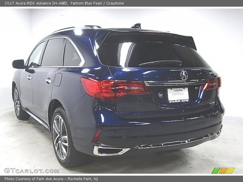 Fathom Blue Pearl / Graystone 2017 Acura MDX Advance SH-AWD