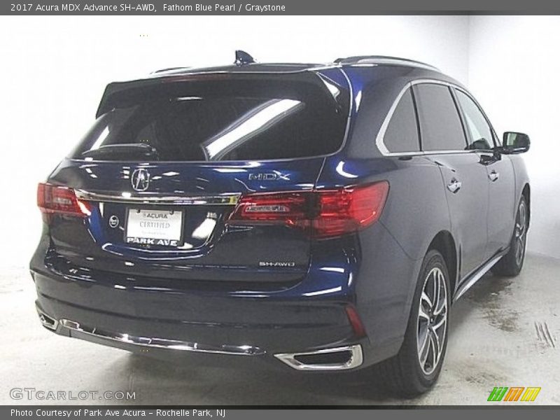 Fathom Blue Pearl / Graystone 2017 Acura MDX Advance SH-AWD