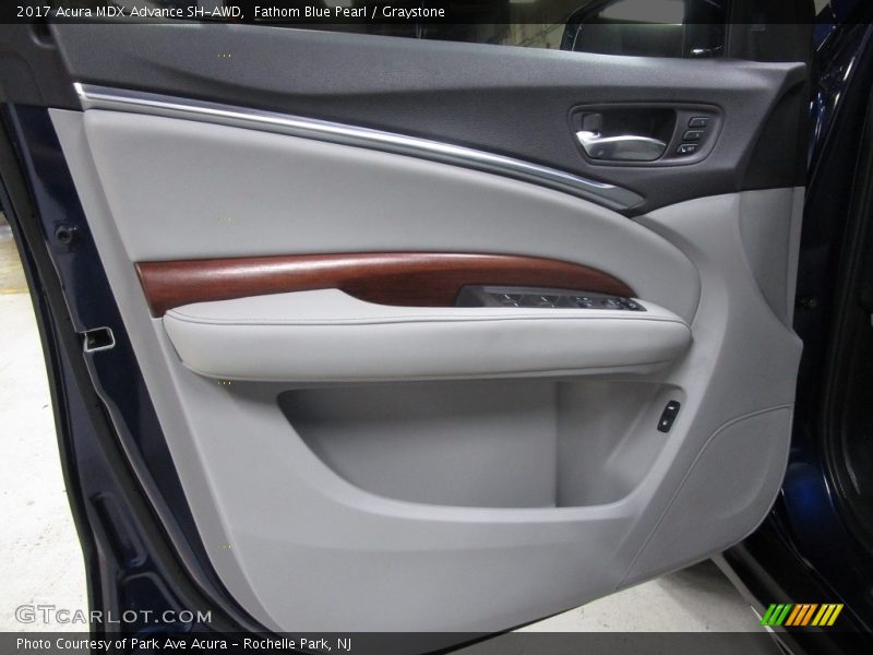 Fathom Blue Pearl / Graystone 2017 Acura MDX Advance SH-AWD