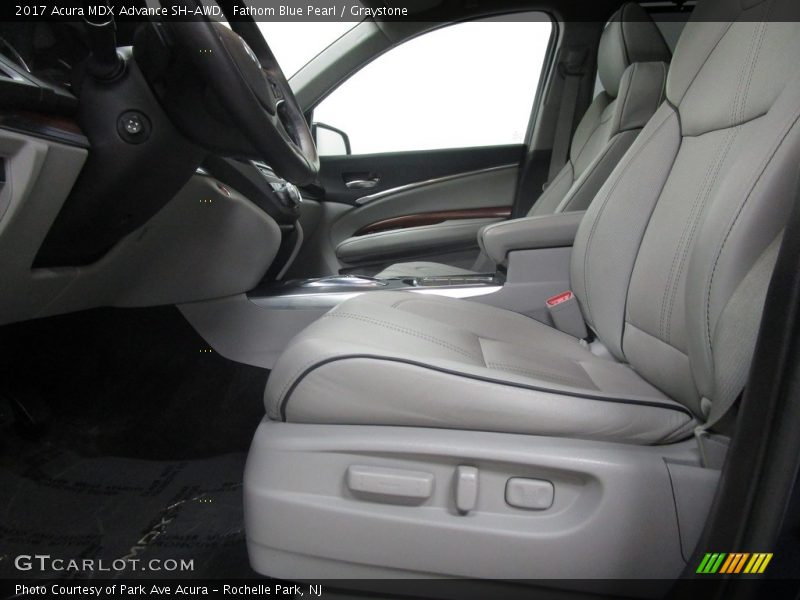 Fathom Blue Pearl / Graystone 2017 Acura MDX Advance SH-AWD