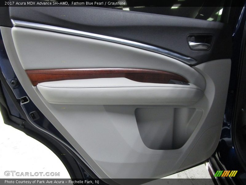 Fathom Blue Pearl / Graystone 2017 Acura MDX Advance SH-AWD