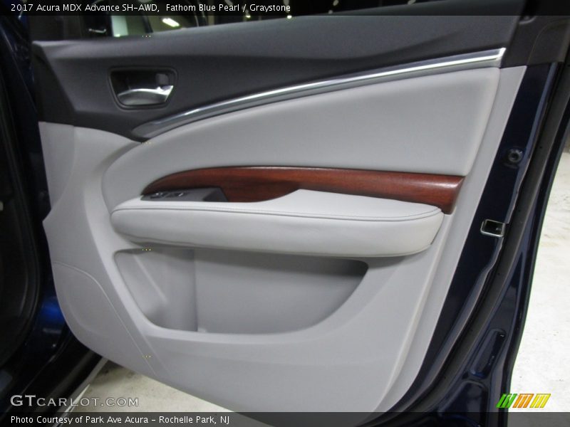 Fathom Blue Pearl / Graystone 2017 Acura MDX Advance SH-AWD