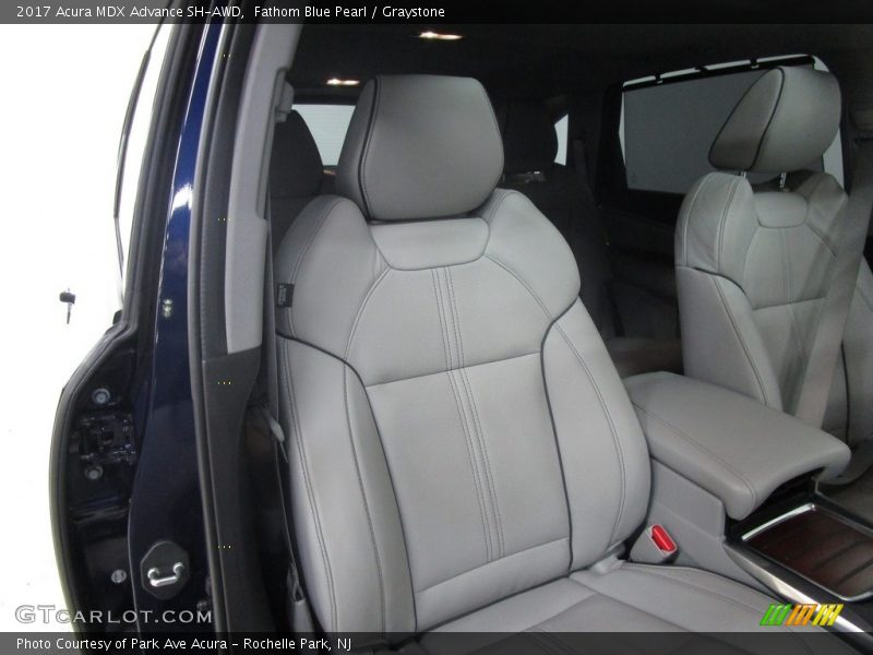 Fathom Blue Pearl / Graystone 2017 Acura MDX Advance SH-AWD