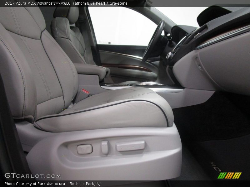 Fathom Blue Pearl / Graystone 2017 Acura MDX Advance SH-AWD