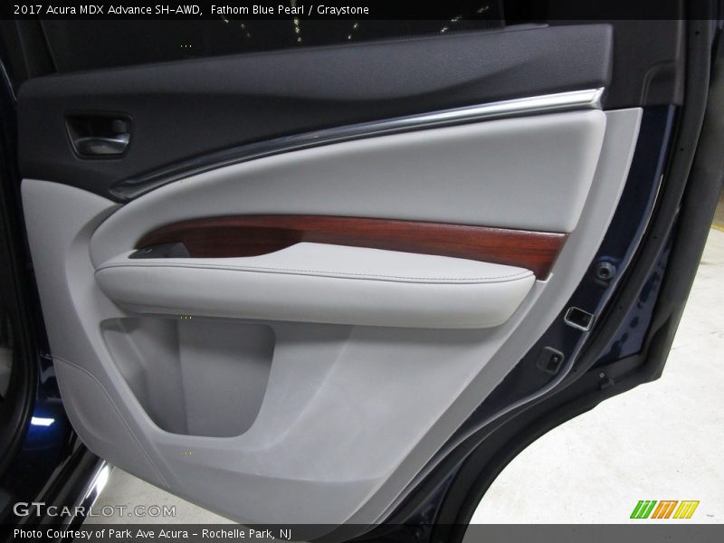 Fathom Blue Pearl / Graystone 2017 Acura MDX Advance SH-AWD