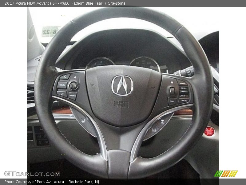 Fathom Blue Pearl / Graystone 2017 Acura MDX Advance SH-AWD