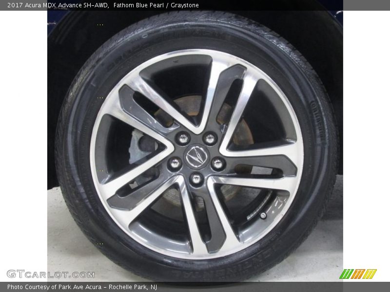 Fathom Blue Pearl / Graystone 2017 Acura MDX Advance SH-AWD