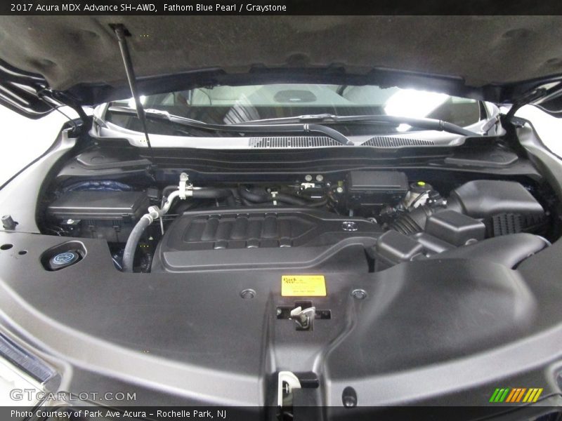 Fathom Blue Pearl / Graystone 2017 Acura MDX Advance SH-AWD
