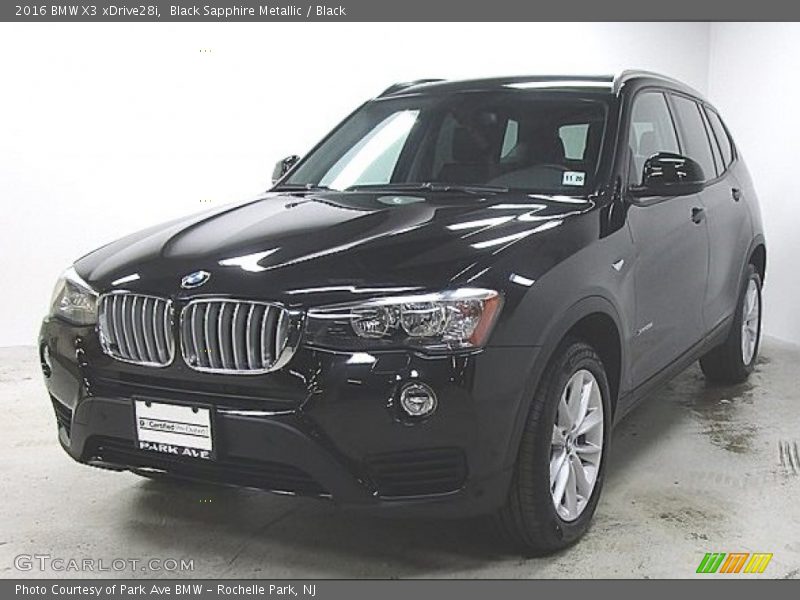 Black Sapphire Metallic / Black 2016 BMW X3 xDrive28i