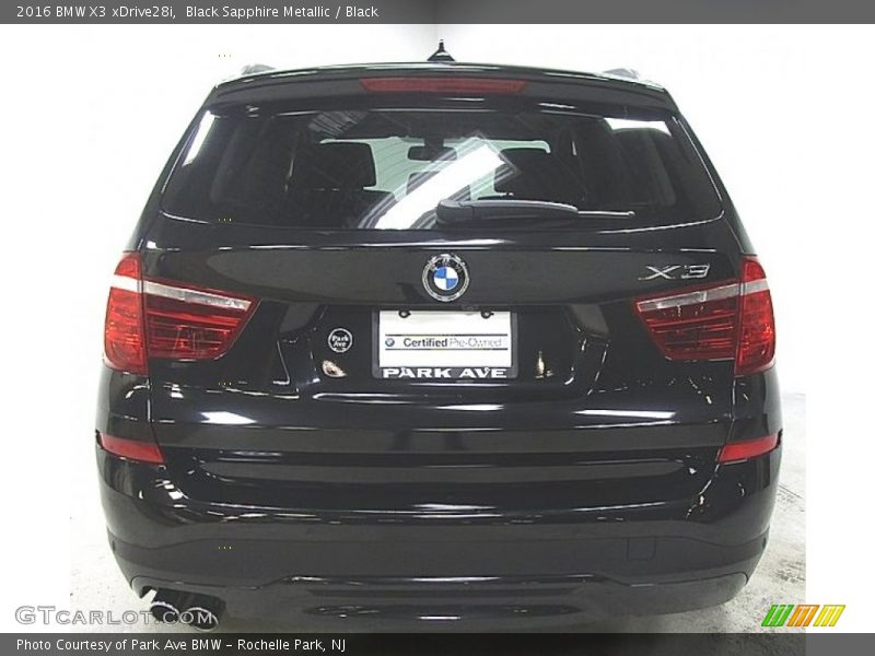 Black Sapphire Metallic / Black 2016 BMW X3 xDrive28i