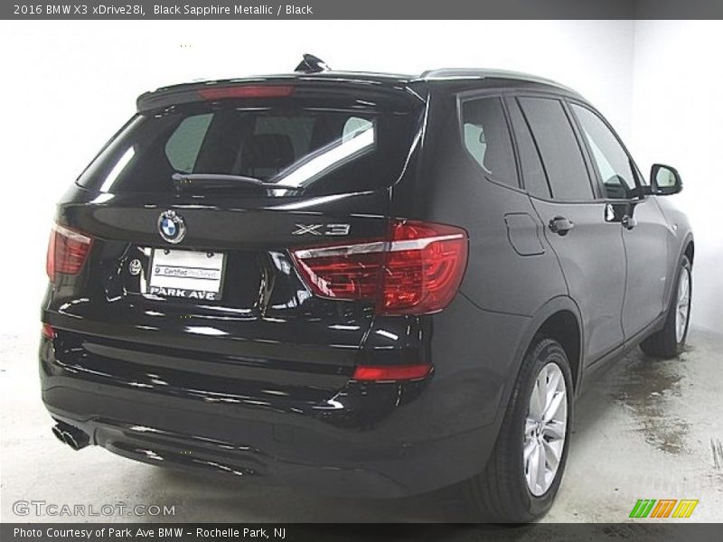 Black Sapphire Metallic / Black 2016 BMW X3 xDrive28i