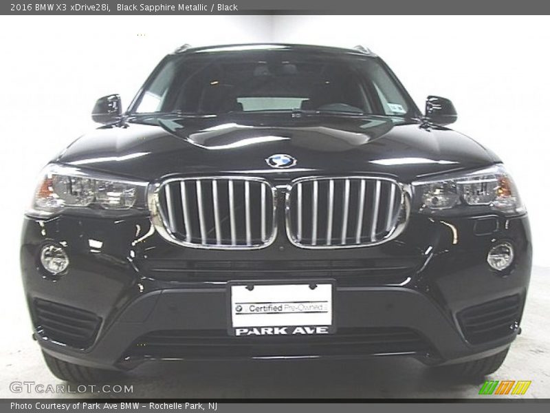 Black Sapphire Metallic / Black 2016 BMW X3 xDrive28i