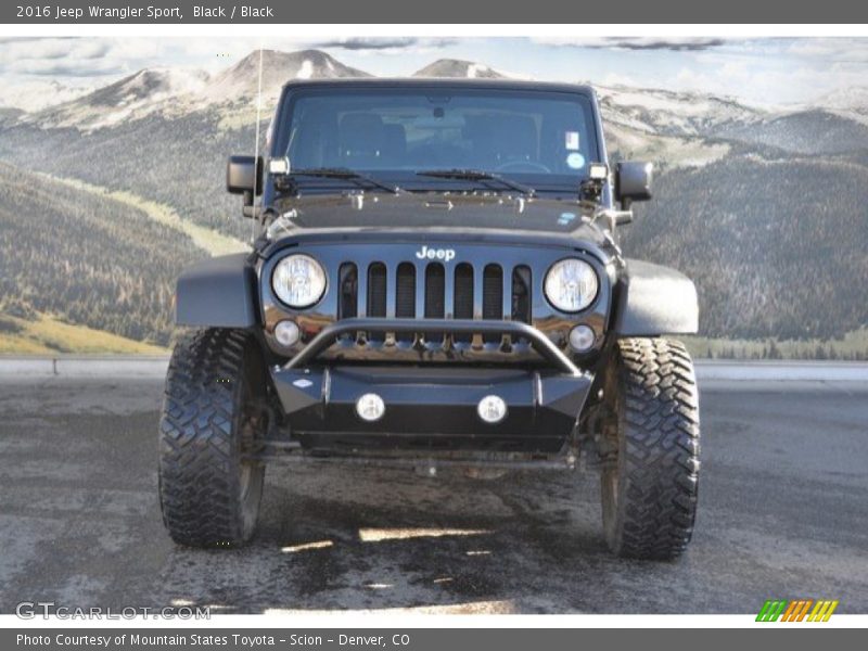 Black / Black 2016 Jeep Wrangler Sport