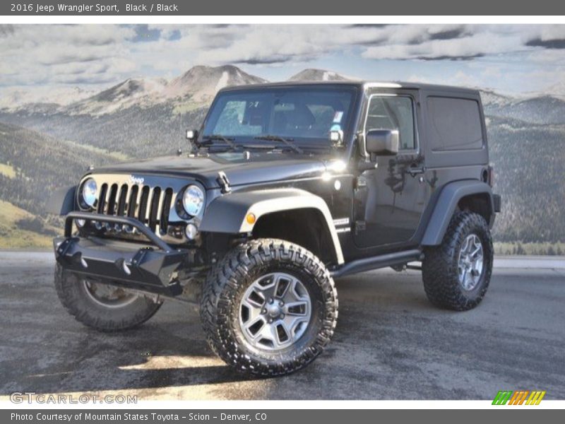 Black / Black 2016 Jeep Wrangler Sport
