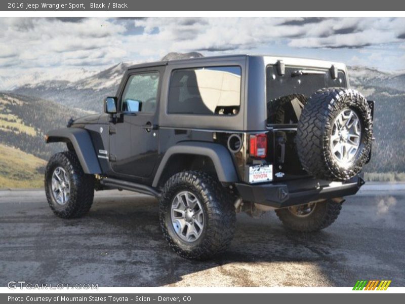 Black / Black 2016 Jeep Wrangler Sport