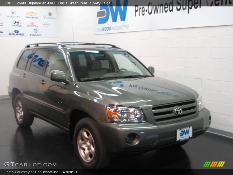 Oasis Green Pearl / Ivory Beige 2006 Toyota Highlander 4WD