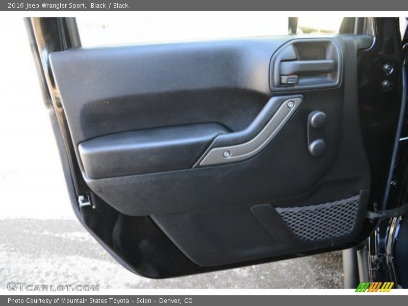 Black / Black 2016 Jeep Wrangler Sport
