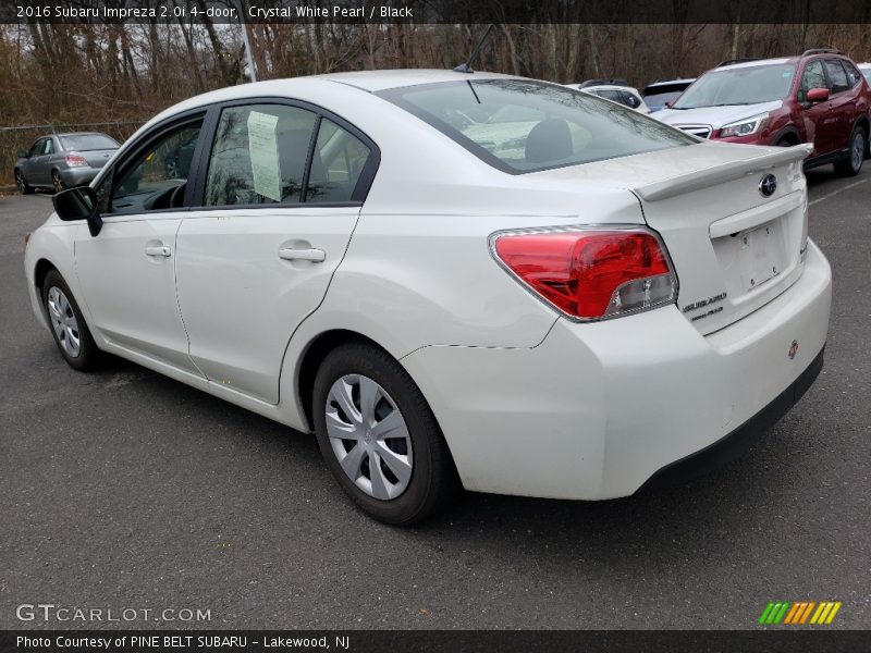 Crystal White Pearl / Black 2016 Subaru Impreza 2.0i 4-door