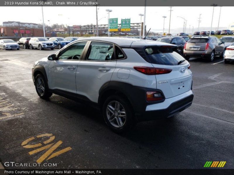 Chalk White / Gray/Black 2019 Hyundai Kona SE AWD