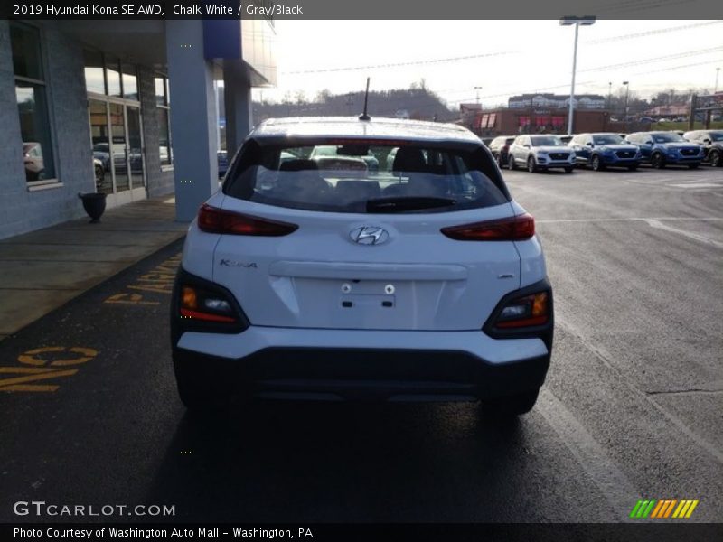 Chalk White / Gray/Black 2019 Hyundai Kona SE AWD