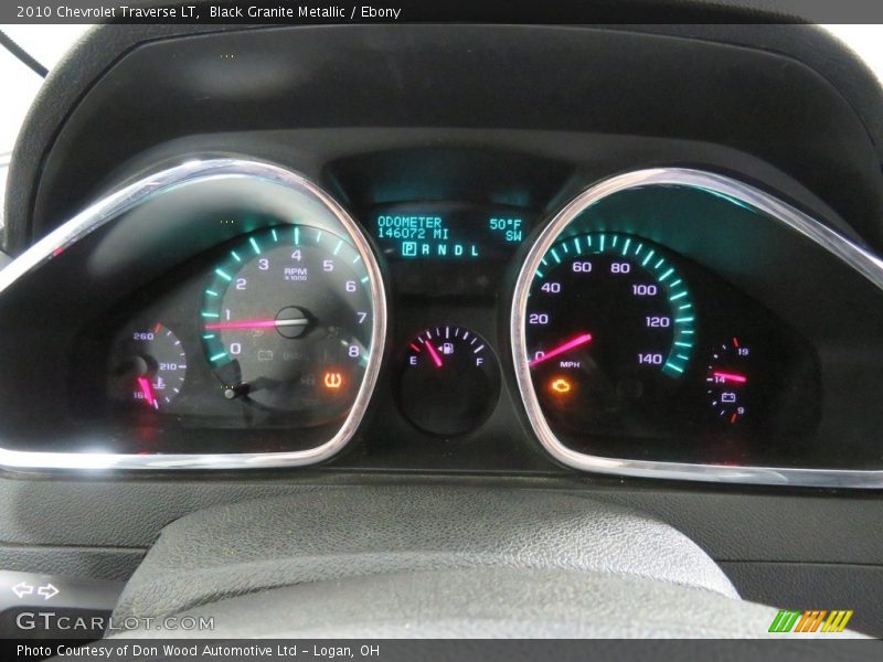 Black Granite Metallic / Ebony 2010 Chevrolet Traverse LT