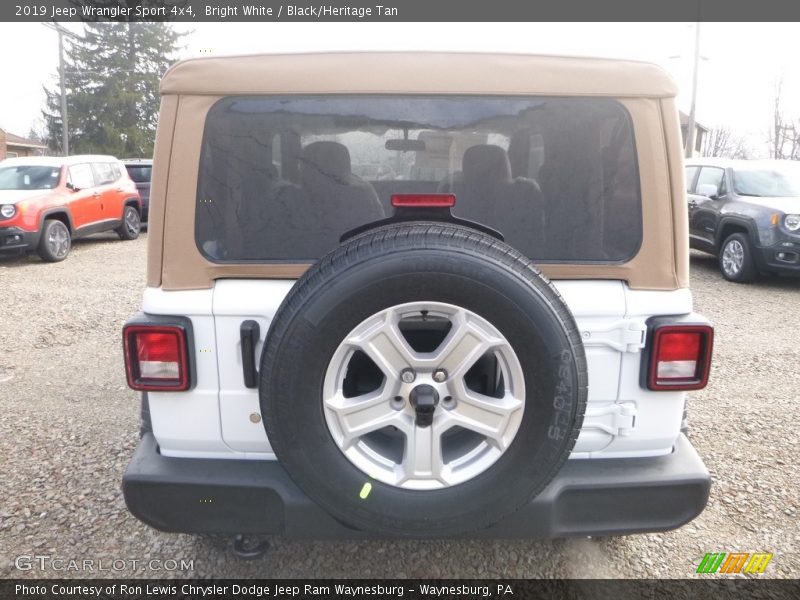 Bright White / Black/Heritage Tan 2019 Jeep Wrangler Sport 4x4