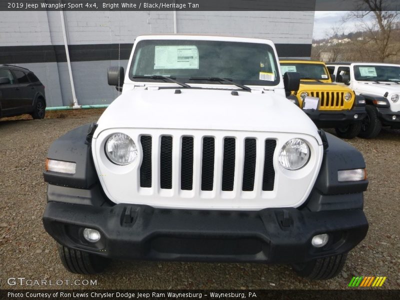 Bright White / Black/Heritage Tan 2019 Jeep Wrangler Sport 4x4