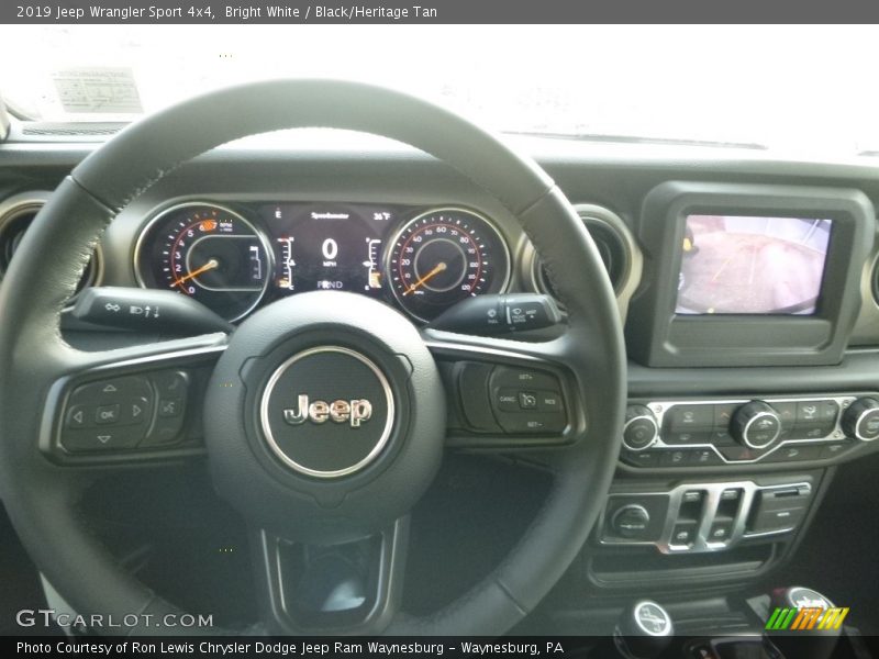 Bright White / Black/Heritage Tan 2019 Jeep Wrangler Sport 4x4