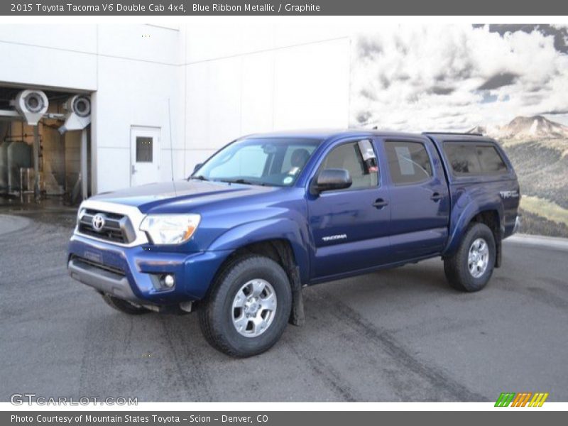 Blue Ribbon Metallic / Graphite 2015 Toyota Tacoma V6 Double Cab 4x4