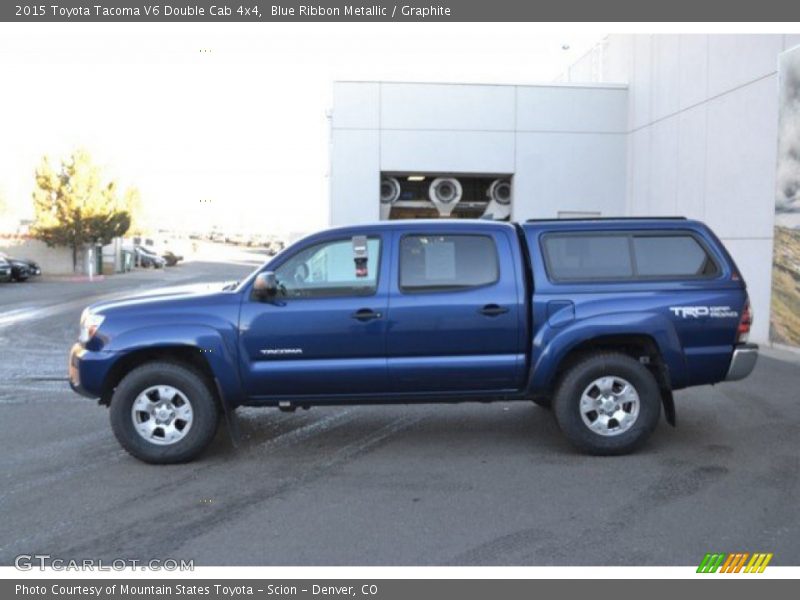 Blue Ribbon Metallic / Graphite 2015 Toyota Tacoma V6 Double Cab 4x4