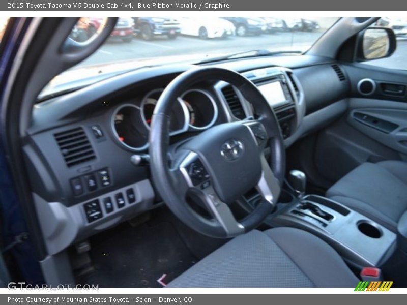 Blue Ribbon Metallic / Graphite 2015 Toyota Tacoma V6 Double Cab 4x4